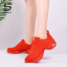 Сетчатая джазовая обувь для женщин, современный танец, мягкая подошва, танцевальные кроссовки для женщин и девушек, дышащая легкая обувь для танцев, фитнеса, EU35-41