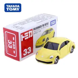 TAKARA TOMY Tomica 1: 66 VW The Beetle желтый #33 литая модель автомобиля игрушка автомобиль мальчики игрушки