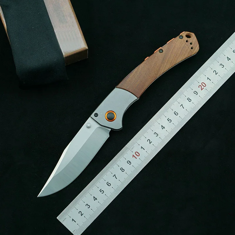 Складной нож LEMIFSHE 15080 S30V лезвие G10 деревянная ручка практичный кухонный для