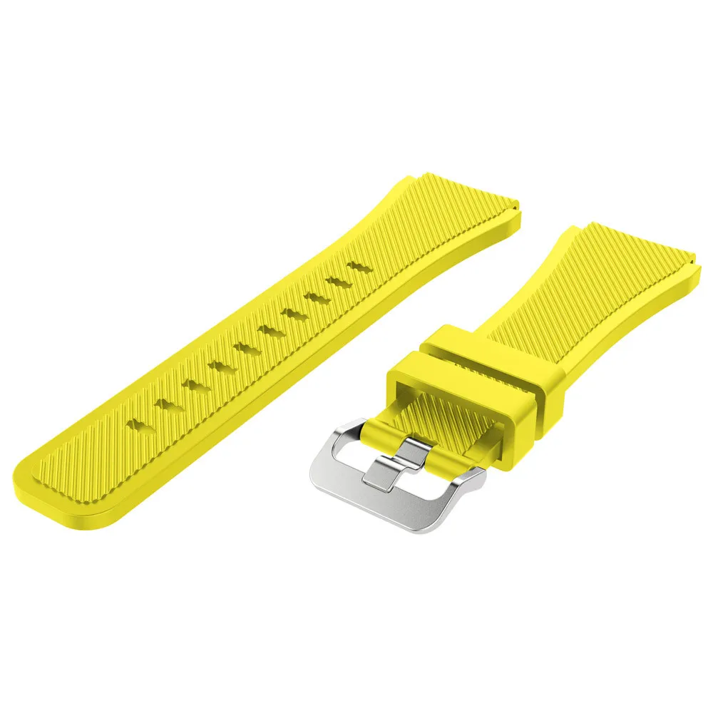 22 мм силиконовый смарт-браслет для samsung gear S3 Frontier силиконовый ремешок Браслет для gear S3 Galaxy Watch 46 мм huawei watch GT - Цвет: Цвет: желтый