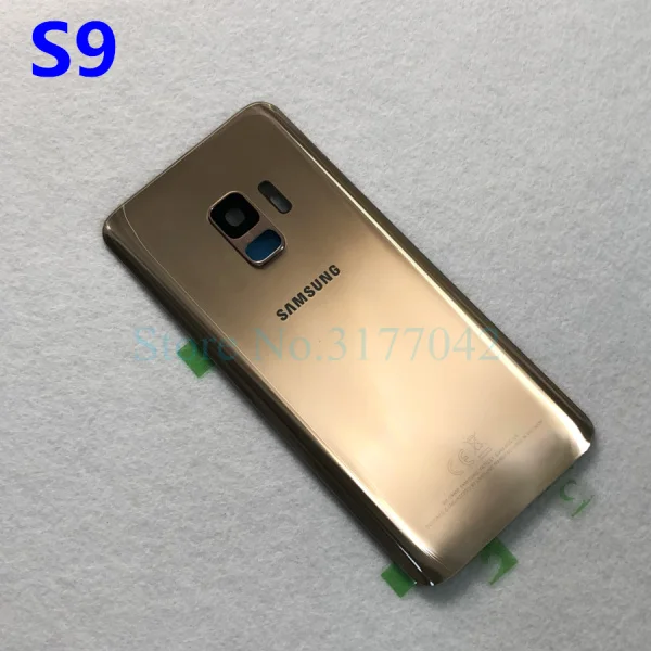 Samsung задняя Батарея Крышка для samsung Galaxy S9 плюс s9+ G965 SM-G965F G965FD S9 G960 SM-G960F G960FD сзади Стекло чехол - Цвет: S9 Gold