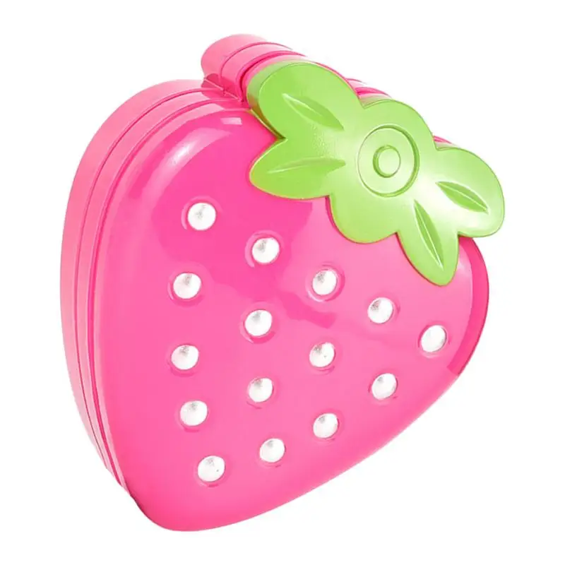 Strawberry Shape Makeup Kit For Girl W/ Lipstick Eye Shadow Cosmetics Set Cute Play Set Fashion Makeup Kit for Girls Toys
