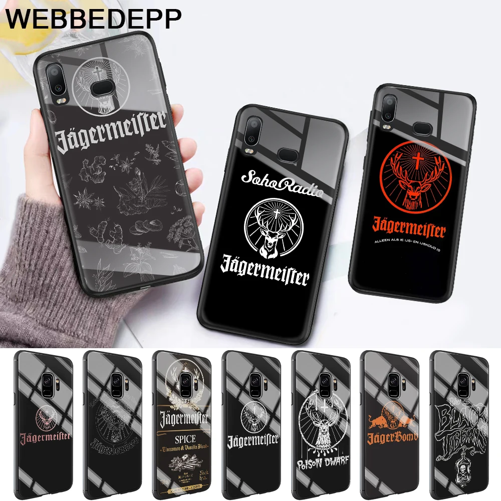 Стеклянный чехол Jagermeister с логотипом для Samsung S7 Edge S8 S9 S10 Plus A10 A20 A30 A40 A50 A60 A70 Note 8 9