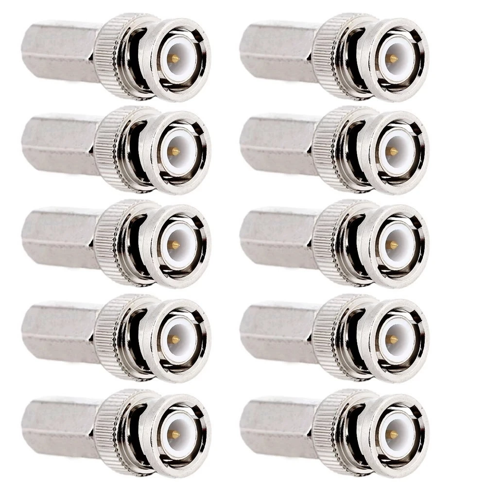 ESCAM 10 шт./лот BNC папа RG58/RG59/RG60 Разъем шт. комплект для CCTV/DVR/AV устройств|Коробки