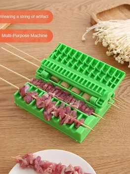 

Multi-Function Quickly Skewer Machine Wear String Artifact Mutton Shashlik Skewer Machine Kabob Meat Commercial Wear Artifact