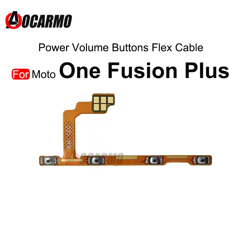 

Aocarmo для Motorola Moto One Fusion Plus кнопки включения/выключения громкости вверх/вниз гибкий кабель запасные части