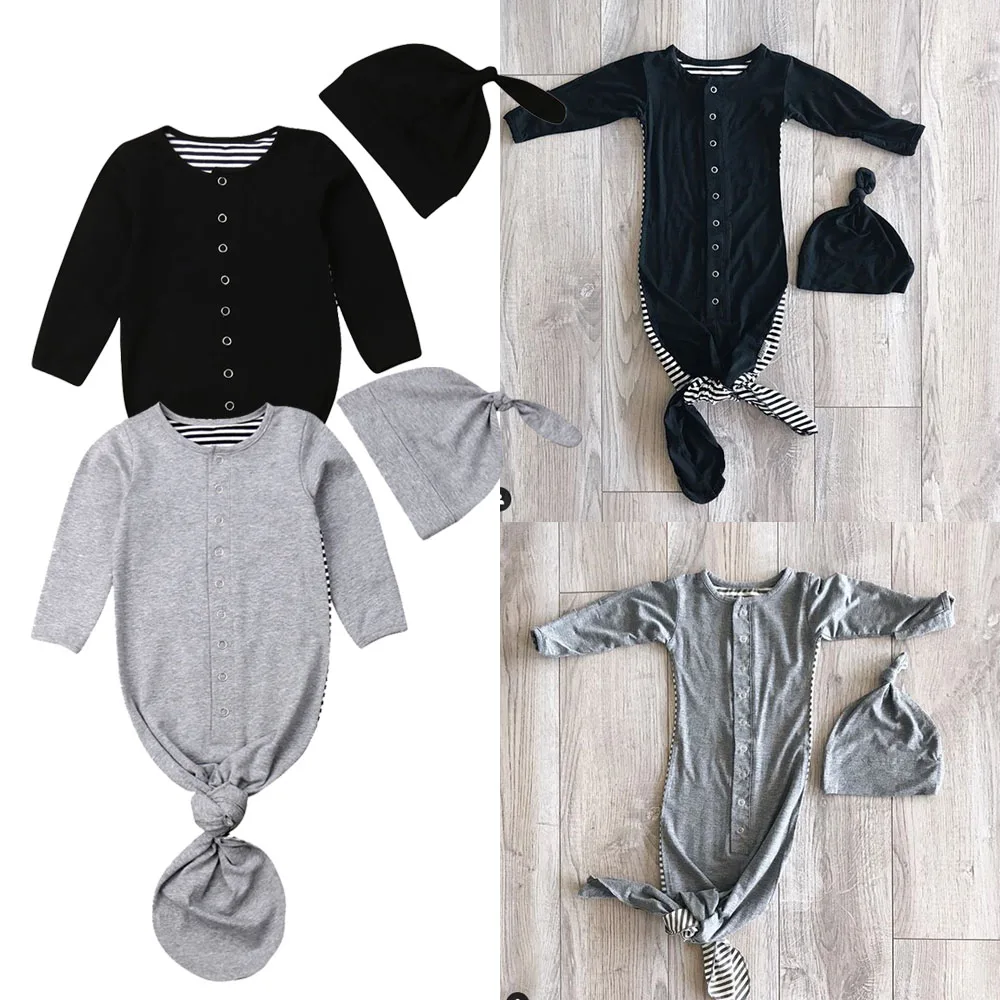 Goocheer/Модный Милый осенний спальный мешок в полоску для новорожденных детей, комплект одежды для фотосессии, 0-6 м
