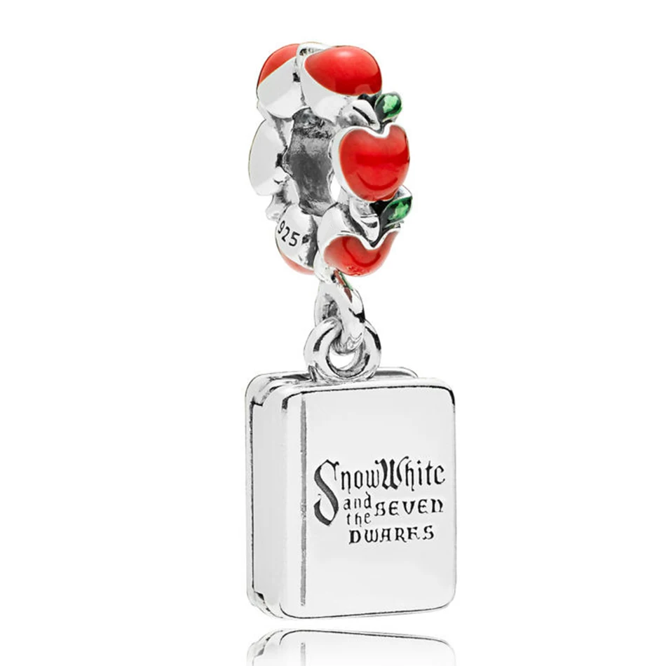 

Authentic 925 Sterling Silver Enamel Snow White & The Seven Dwarfs Book Pendant Charm fit Lady BraceletBangle Jewelry