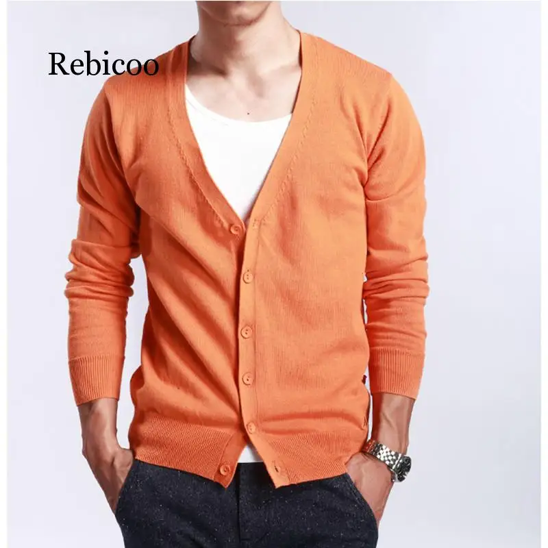 

Spring And Autumn 2019 New Men's V-Neck Cardigan Sweater Slim Thin Sweater Large Size Wool Coat Genuine Men Free Shipping