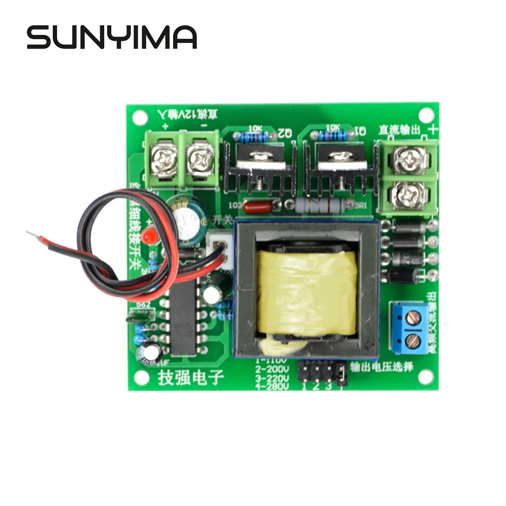 

SUNYIMA DC-AC Converter 12V to 110V 200V 220V 280V AC 150W Inverter Boost Board Transformer Power