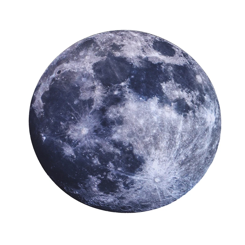 Круглый коврик для мыши компьютерной игры Moon нескользящий компьютерный