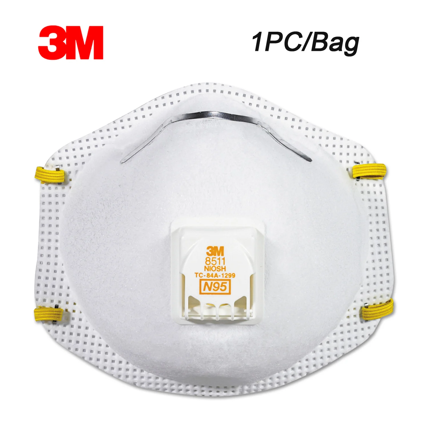 

3M 8511 1pc Particulate Respirator Protective Mask Dust Mask Safety Masks PM2.5 Haze Dustproof with Breathable Valve Outdoor