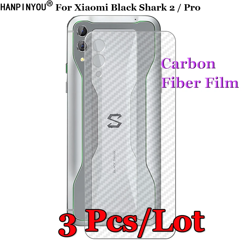 3 шт./лот для Xiaomi Black Shark 2 / Pro 3D Нескользящая прозрачная углеволоконная Защитная