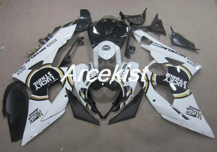 Качество OEM Новое ABS пластик обтекатели комплект подходит для Suzuki GSXR1000 K5 2005 2006 GSXR-1000 05 06 Пользовательские Белый Черный lucky