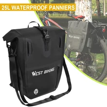 

Bicycle Trunk Bag TPU 100% Waterproof MTB Road Bike Panniers 25L Large Capacity Shoulder Bag Cycling Accessories Drop Ship