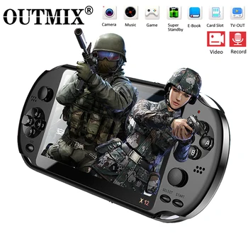 

X12 Video Game 5.1" LCD Double Rocker Portable Mini Handheld Retro Game Console Video MP5 Player TF Card for GBA/NES 3000 Games