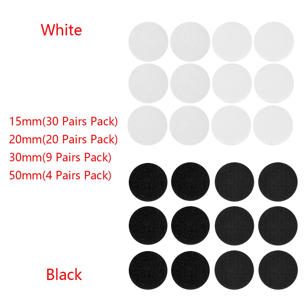 5/10Pais Self Adhesive Hook and Loop Dots Fastener Tape Nylon Sticker Pads  Wall Mounting Tape Round Coins DIY Hook Loop Adhesivo - AliExpress