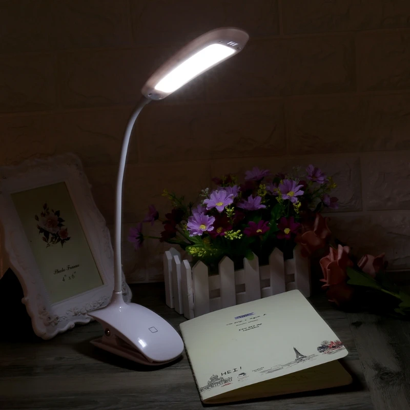 18 светодио дный LED Клип на гибкое чтение сенсорный датчик свет лампы USB кровать настольная лампа