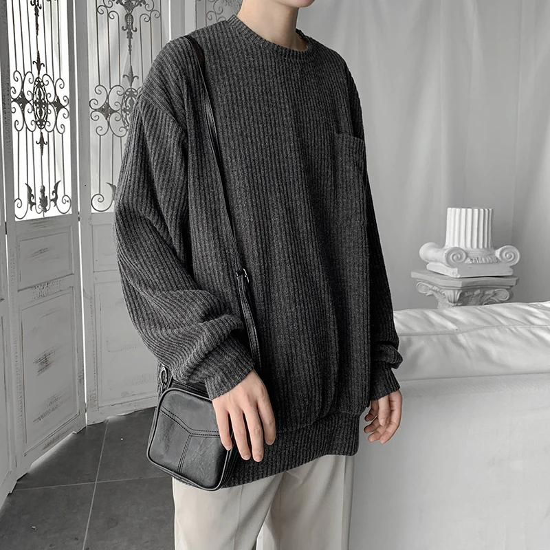 Autumn New Sweater Men Warm Fashion Solid Color Casual O-neck Long-sleeved Pullover Men Streetwear Loose Knit Sweter Man Clothes Autumn New Sweater Men Warm Fashion Solid Color Casual O-neck Long-sleeved Pullover Men Streetwear Loose Knit Sweter Man Clothes