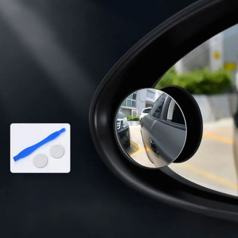 

Small Round Mirror Car Rearview Mirror Blind Spot Wide-angle Lens 360 Degree Rotation Adjustable angle Car Accessories