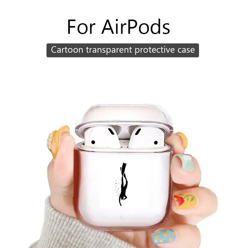 Wireless bluetooth headset Case for airpods 1 2 3 tpu Cover Divers Driving Ocean Treasure Hunter Diving Enthusiasts | Электроника