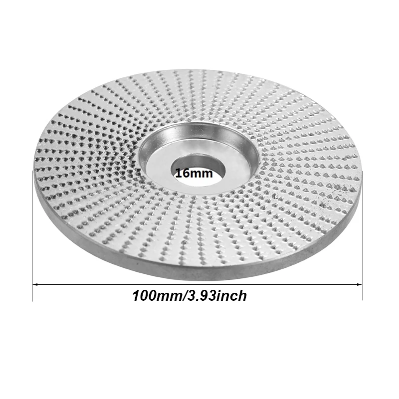 Flat 100mm Silver JUSTINLAU 4 дюйма Экстремальный формовочный диск из Карбида Вольфрама шлифовальный инструмент для резьбы по дереву абразивный диск инструменты для угловой шлифовки - Цвет: Flat 100mm Silver