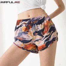 Летние женские пляжные шорты спортивные брюки с 3D принтом свободные фитнес шорты для бега быстросохнущие отдых плавание серфинг доска одежда для плавания