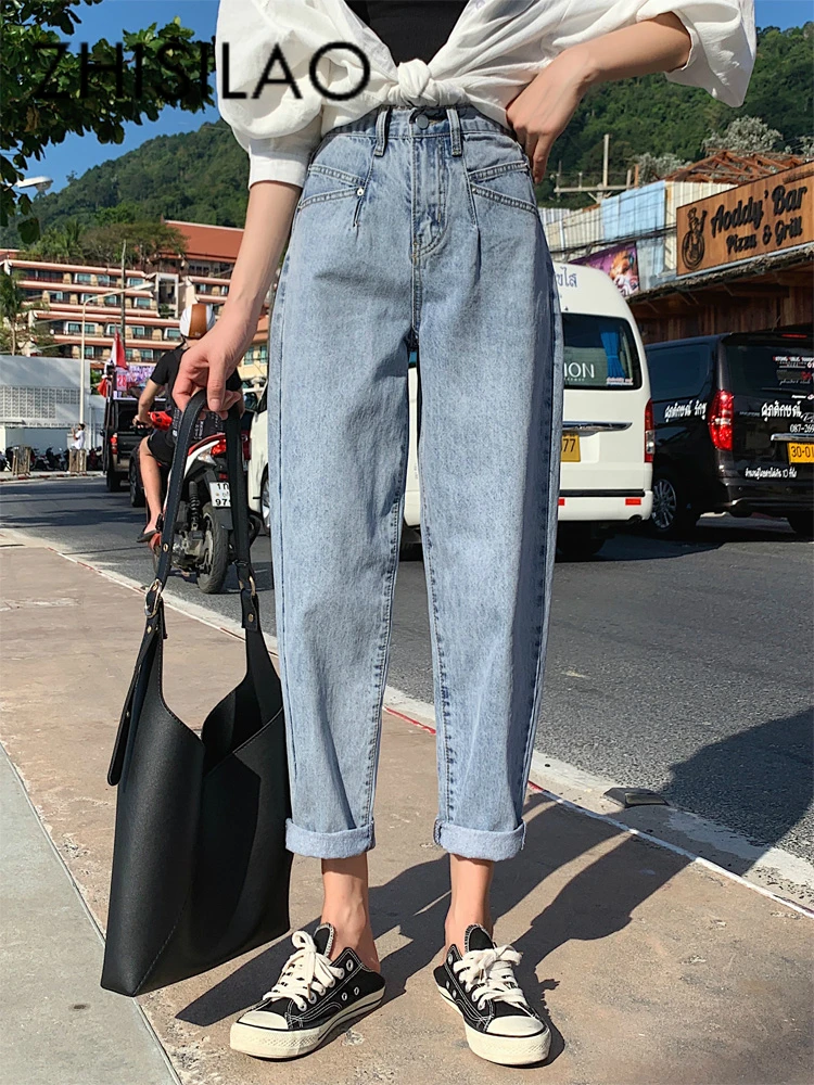 High Waist Harem Jeans Women Straight Vintage Boyfriend Jeans Mujer Denim Pants 2020 Plus Size Wide Leg Jeans Retro High Waist Harem Jeans Women Straight Vintage Boyfriend Jeans Mujer Denim Pants 2020 Plus Size Wide Leg Jeans Retro