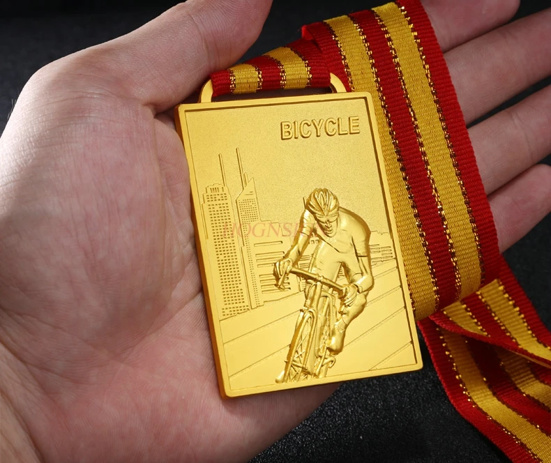 Cycling Competition Medal Bicycle Championship Medal Universal Metal Gold And Silver Bronze