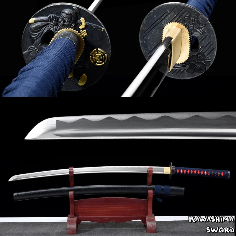 Iaito Катана-настоящая сталь ручной работы ЯПОНСКИЙ самурайский меч полный тан острый готов к Practice-41Inches-Free