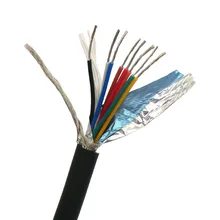 Гибкий экранированный контрольный провод 8 сердечников 0,14, 0,2, 100 мм² 26,24 м с оловянной чистой бескислородной медью(, 22AWG