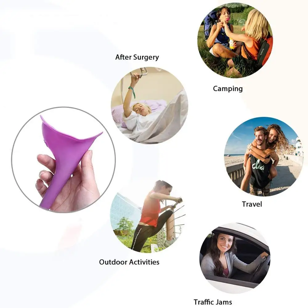 Мягкий силиконовый женский недержатель Воронка для мочи портативный писсуар