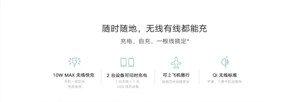 Xiao mi беспроводной банк питания 10000 мАч Youth WPB15ZM type C mi power bank 10000 Qi Быстрое беспроводное зарядное устройство Портативная зарядка повербанк