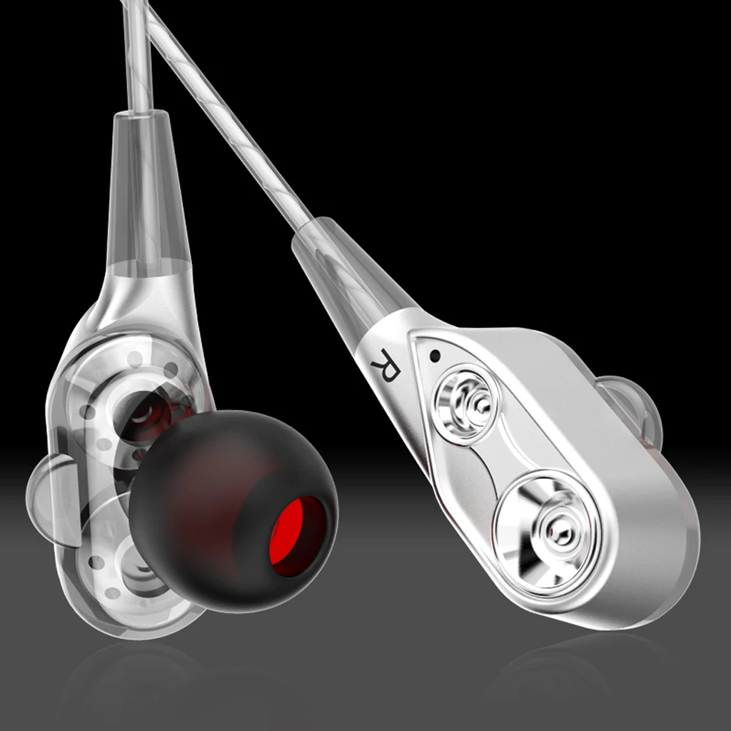 3.5mm AUX Jack Earphones Bass in-Ear Earbuds Headphones with Microphone and Volume Control Headset for Cellphone Tablet PC