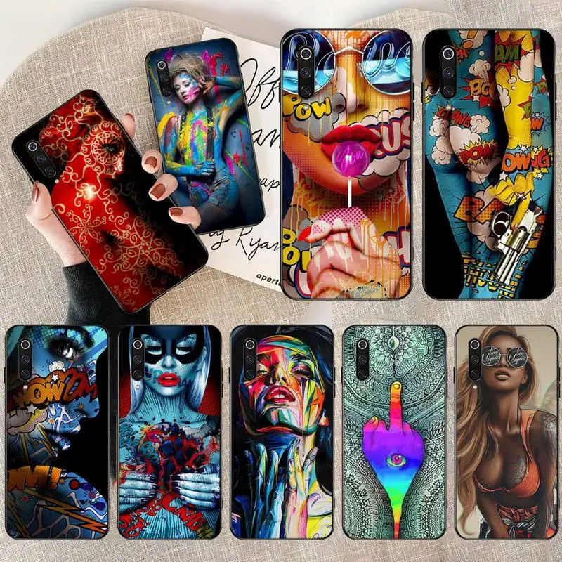 PENGHUWAN Girl Body Art Tattoo Phone Case Cover for Xiaomi Mi9 9SE 8SE Pocophone F1 Mi8 Lite | Мобильные телефоны и