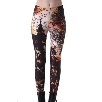 

Digital Printing Digital Ghost House Castle Sexy Underpants leggings