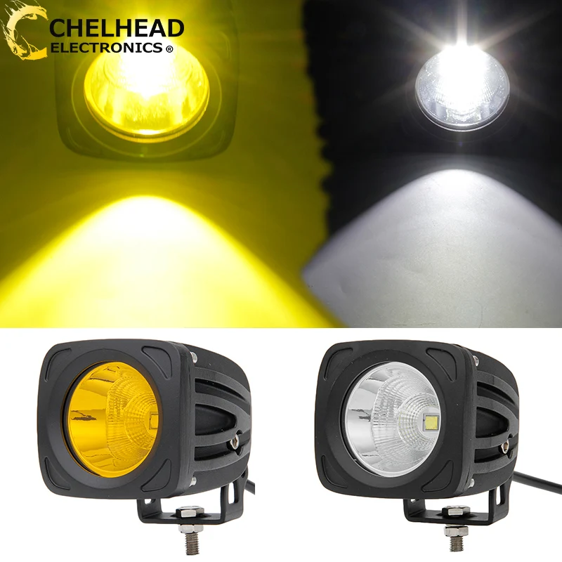 

12v led work light spot flood beam spotlight fog lamp 24v yellow white 35w for auto cars coche moto tractor led worklight
