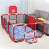 Baby Playpens Ball Pool With Basketball Hoop Extra Large Baby Mesh Fence Indoor Outdoor Playground Dry Pool Playpen For Children 1