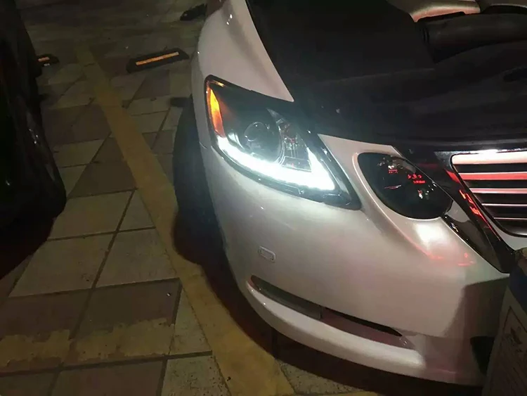 Автомобильный Стильный чехол на головную лампу для Lexus GS350 2006-2012 фары светодиодный фары DRL Объектив Двойной Луч Биксенон HID автомобильные аксессуары