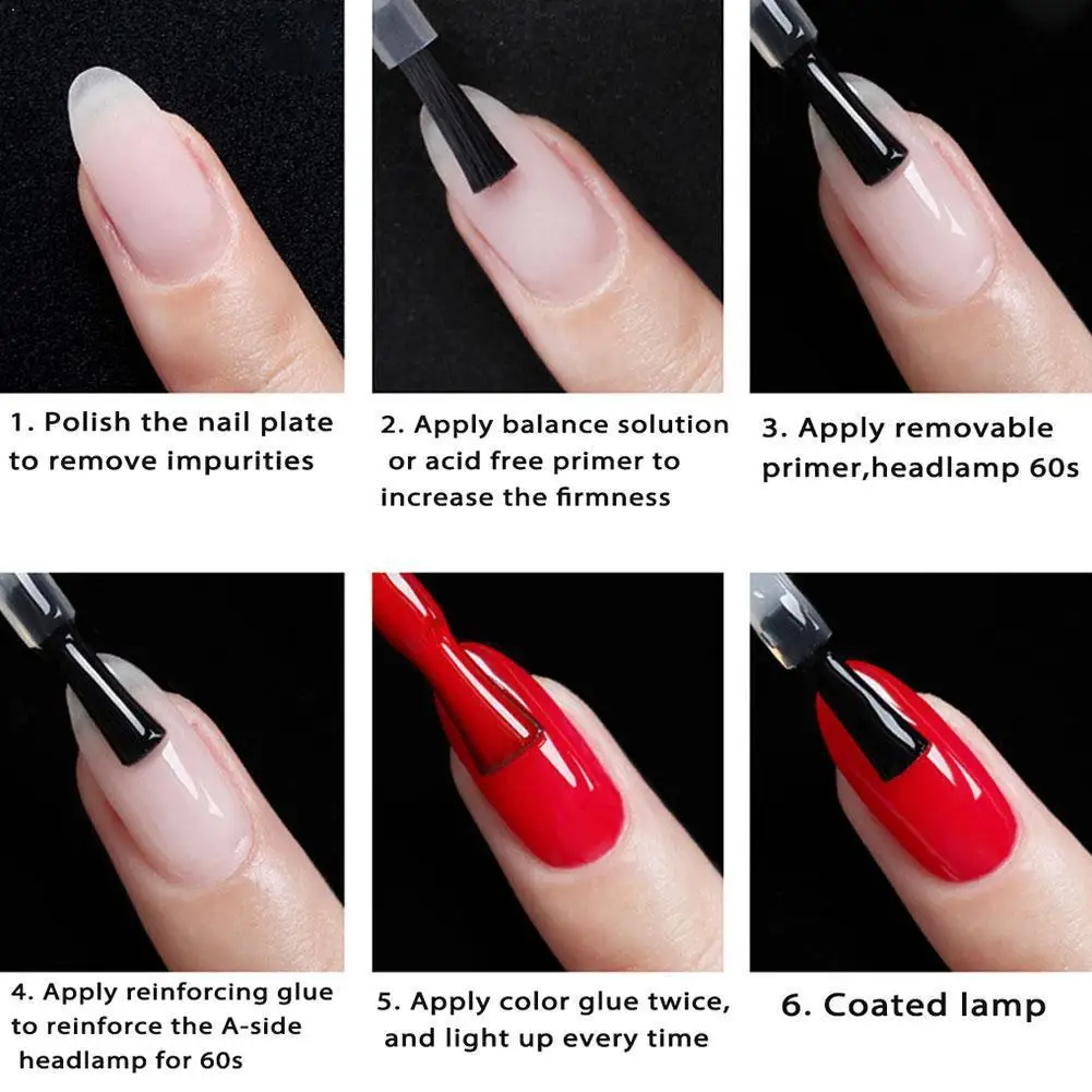 

7ml Nail Reinforcement Glue Adhesive Acrylic French Tools False Art Tips Art Gel Nail Nail Sticking For Nail Fast Extension C2C8