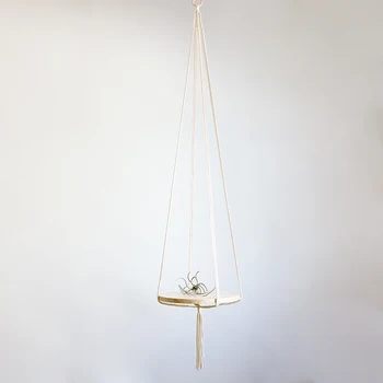 

new arrival handmade macrame plant hanger pot hanger with wooden board