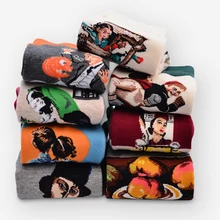 Осень Зима Мода ретро новая абстрактная картина маслом, искусство носки для мужчин и женщин Новинка узорчатый Harajuku дизайн Ван Гог носки