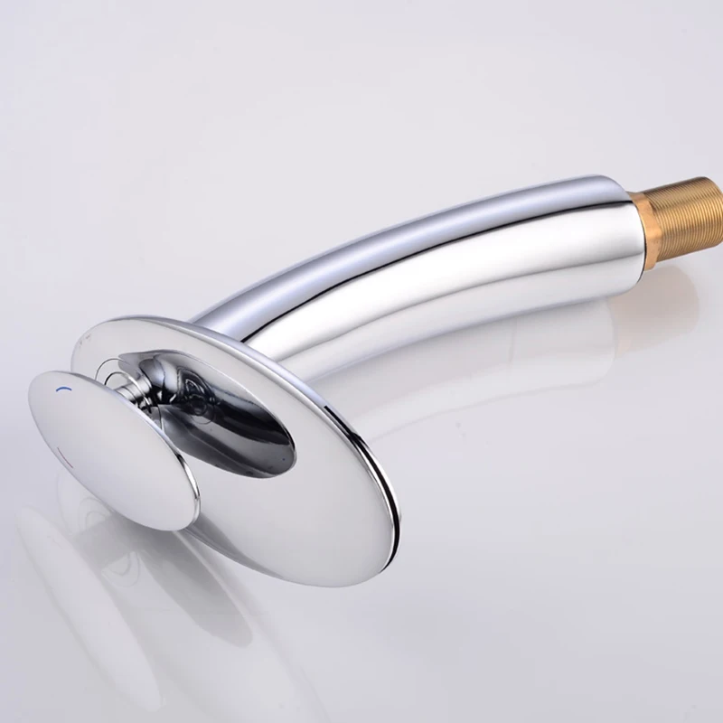 Basin Faucets Waterfall Bathroom Faucet Single handle Basin Mixer Tap Bath Antique Brass Faucet Sink Water Crane Silver Taps