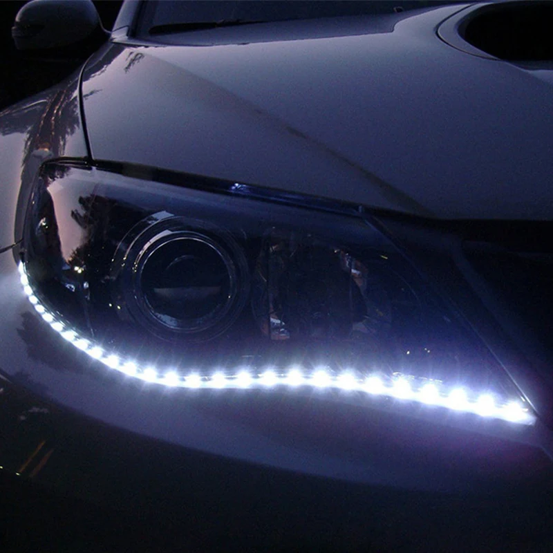 1x90 см водонепроницаемый гибкий универсальный Автомобильный светодиодный DRL