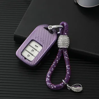 

Car key case for honda civic 4d 2019 crv fit2015 odyssey forza 300 125 ccord 2018 2007 2003 jazz hrv cover auto holder shell