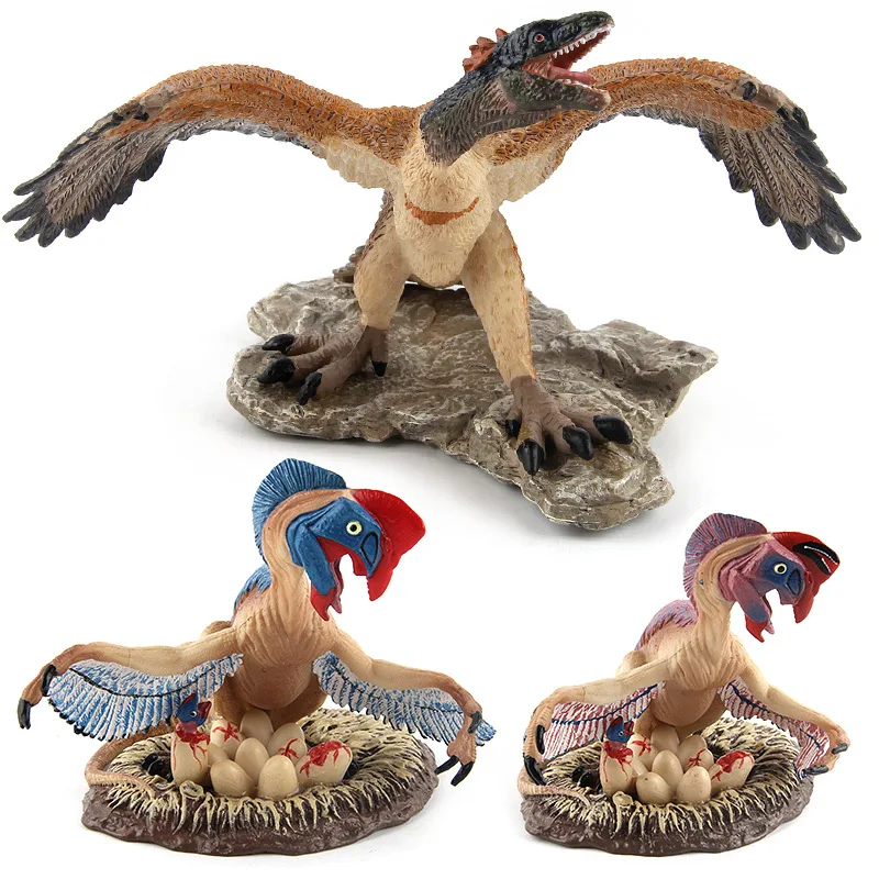 

Big oviraptor Jurassic Dinosaur Simulation Archaeoteryx Toy Soft PVC Plastic Hand Painted Animal Model Toys for Children Gift