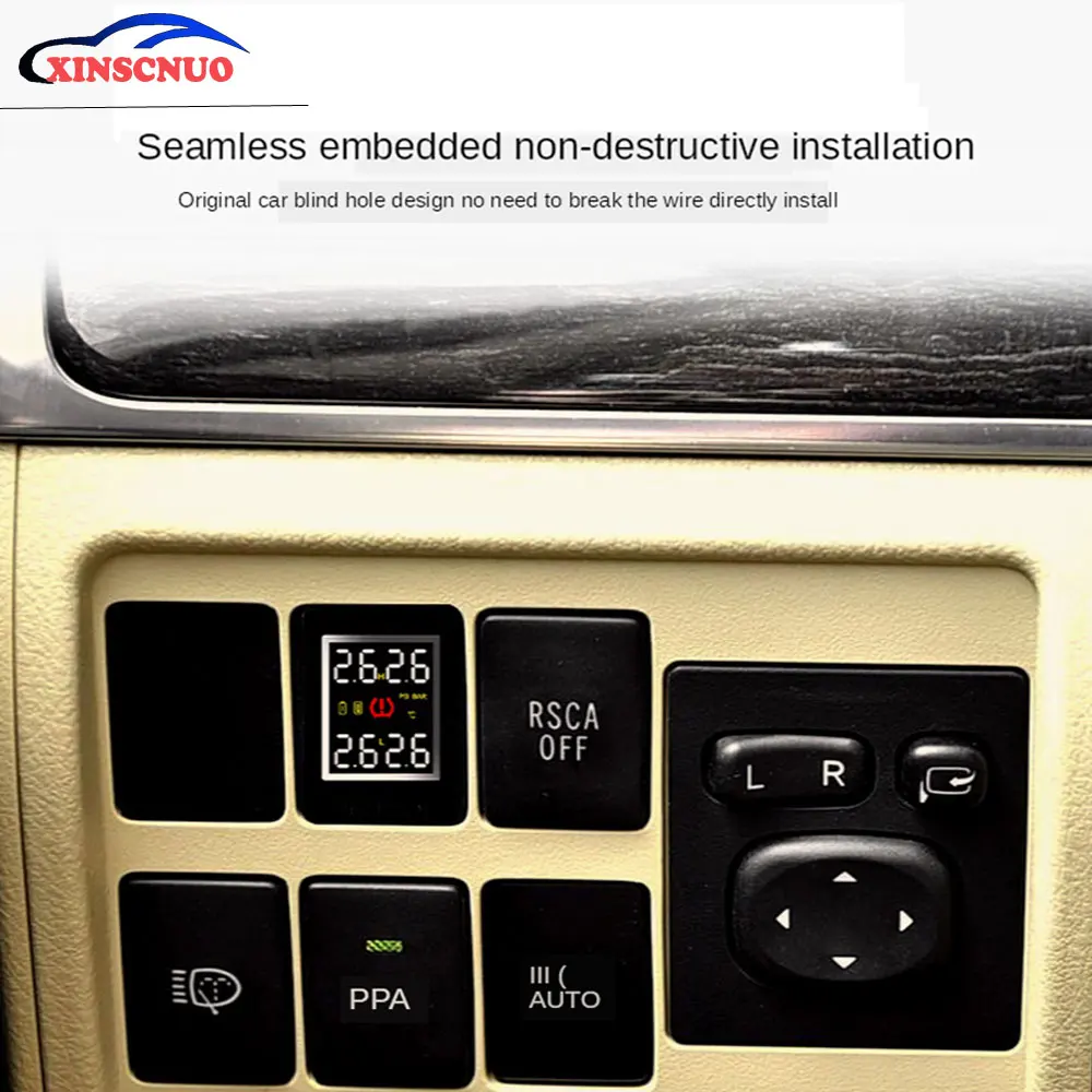 XINSCNUO ڵ   Ÿ  ũ TPMS Ÿ̾ з ͸ ý  LCD ÷