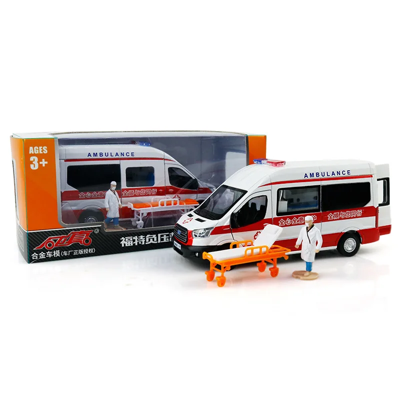 Highqualityalloypullbackambulancemodel132simulationsoundand