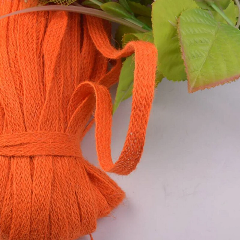 1 5 м хлопок плоский веревочный шнур полые витые плетеные веревочки DIY ручной работы дома ремесла обувь под брюки сумка аксессуары - Цвет: 1