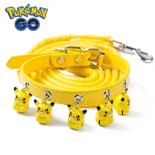 Pokémon Pikachu – cloches de dessin animé pour animaux de compagnie, collier pour chat et chien, Teddy Bell, laisse pour chien, ensemble en Stock